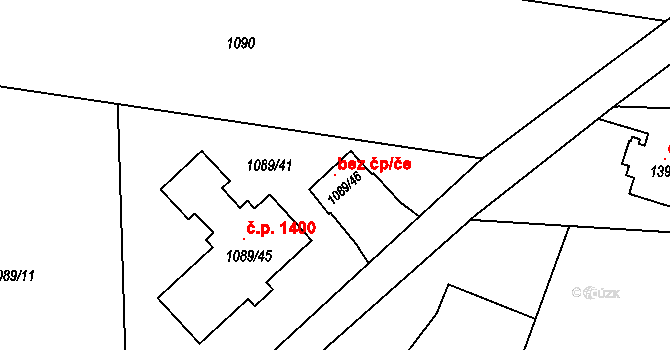 Třinec 115946071 na parcele st. 1089/46 v KÚ Lyžbice, Katastrální mapa