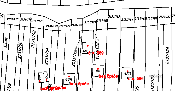 Vřesovice 569 na parcele st. 480 v KÚ Vřesovice, Katastrální mapa