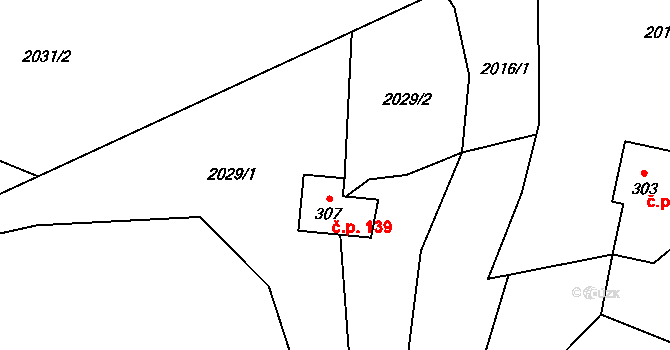Solanec pod Soláněm 139, Hutisko-Solanec na parcele st. 307 v KÚ Solanec pod Soláněm, Katastrální mapa