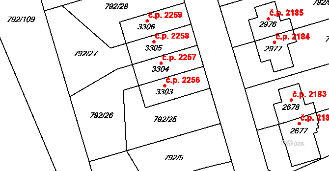 Dvůr Králové nad Labem 2256 na parcele st. 3303 v KÚ Dvůr Králové nad Labem, Katastrální mapa
