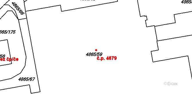 Chomutov 4679 na parcele st. 4865/59 v KÚ Chomutov I, Katastrální mapa