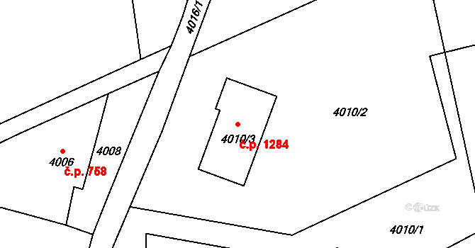 Dětmarovice 1284 na parcele st. 4010/3 v KÚ Dětmarovice, Katastrální mapa