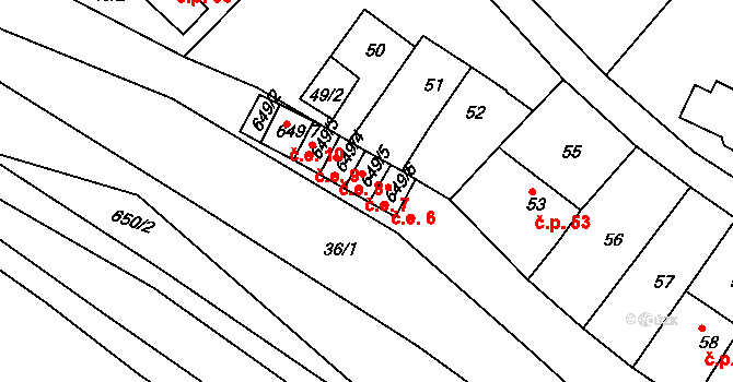 Opatovice 7, Vyškov na parcele st. 649/5 v KÚ Opatovice u Vyškova, Katastrální mapa