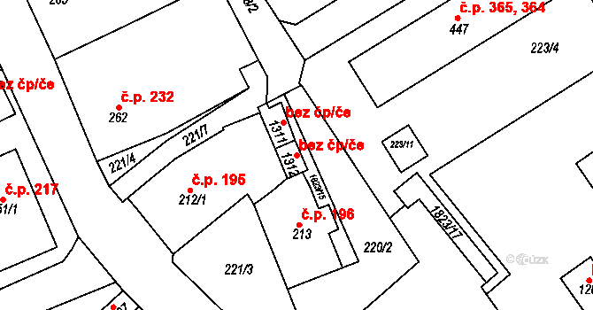 Trutnov 39063071 na parcele st. 1312 v KÚ Horní Staré Město, Katastrální mapa