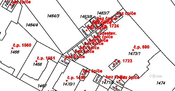 Teplice 39150071 na parcele st. 1473/3 v KÚ Teplice, Katastrální mapa