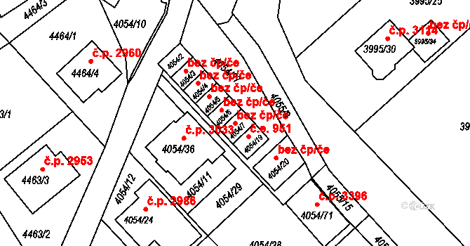 Česká Lípa 39737071 na parcele st. 4054/7 v KÚ Česká Lípa, Katastrální mapa