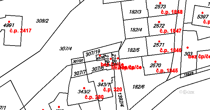 Blansko 42108071 na parcele st. 2194 v KÚ Blansko, Katastrální mapa
