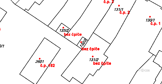 Rokycany 42314071 na parcele st. 132/2 v KÚ Rokycany, Katastrální mapa