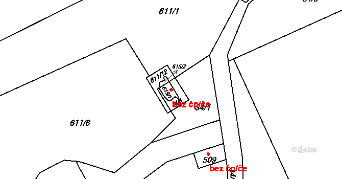 Náchod 43454071 na parcele st. 615/1 v KÚ Běloves, Katastrální mapa