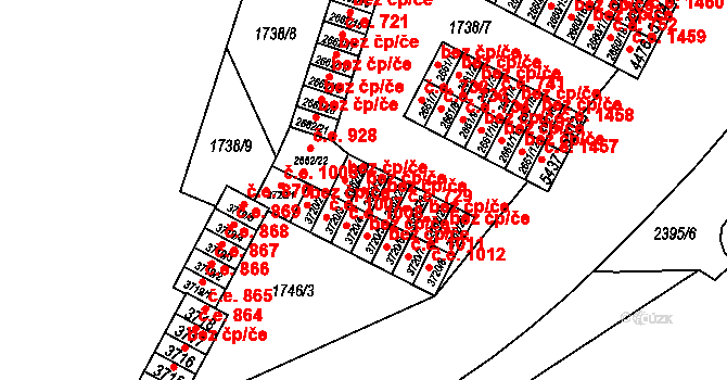Cheb 44643071 na parcele st. 2662/24 v KÚ Cheb, Katastrální mapa