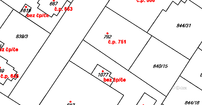 Kostelec nad Labem 45372071 na parcele st. 1077 v KÚ Kostelec nad Labem, Katastrální mapa