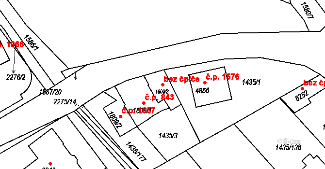 Beroun 46697071 na parcele st. 1809/3 v KÚ Beroun, Katastrální mapa