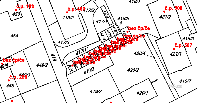 Liberec 47015071 na parcele st. 1489 v KÚ Růžodol I, Katastrální mapa