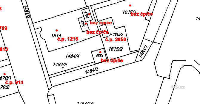 Šumperk 48508071 na parcele st. 4864 v KÚ Šumperk, Katastrální mapa