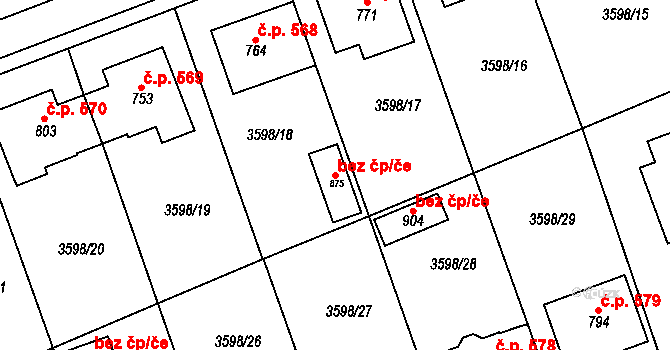 Březolupy 99910071 na parcele st. 875 v KÚ Březolupy, Katastrální mapa