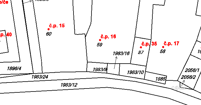 Pernolec 16, Částkov na parcele st. 59 v KÚ Pernolec, Katastrální mapa