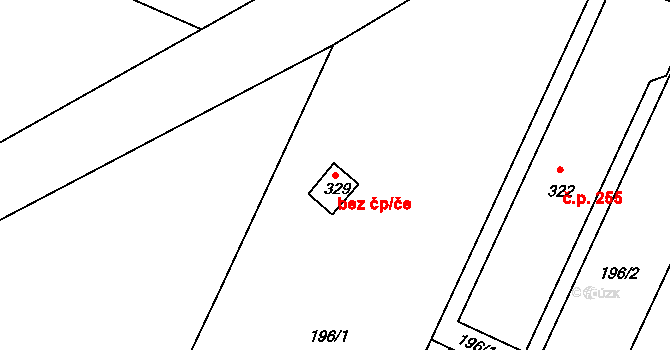 Chotoviny 40902072 na parcele st. 329 v KÚ Chotoviny, Katastrální mapa