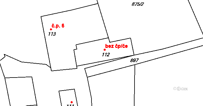 Slavonice 41214072 na parcele st. 112 v KÚ Dolní Bolíkov-Rubašov, Katastrální mapa