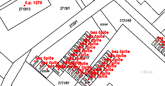 Hulín 42163072 na parcele st. 2721/45 v KÚ Hulín, Katastrální mapa
