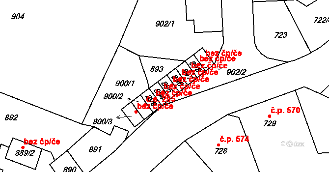 Tachov 42539072 na parcele st. 895 v KÚ Tachov, Katastrální mapa