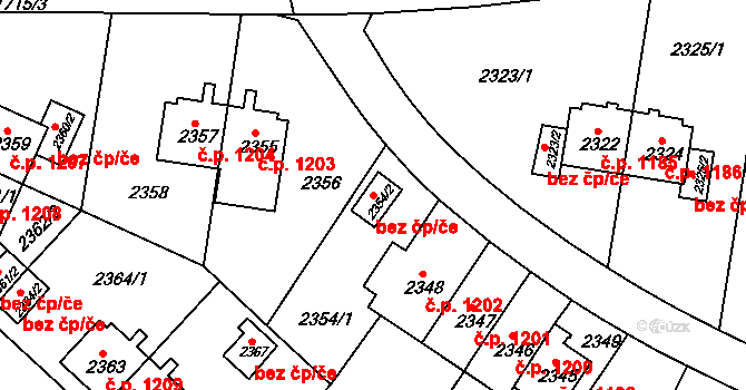 Sokolov 44385072 na parcele st. 2354/2 v KÚ Sokolov, Katastrální mapa