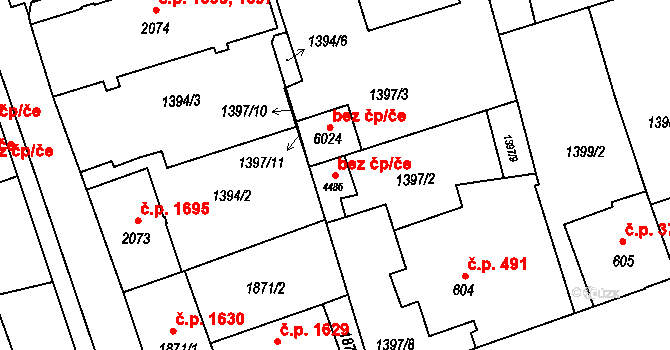 Šumperk 44958072 na parcele st. 4486 v KÚ Šumperk, Katastrální mapa