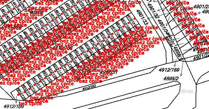 Chomutov 45056072 na parcele st. 4912/137 v KÚ Chomutov I, Katastrální mapa