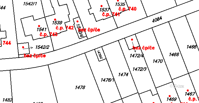 Praha 46781072 na parcele st. 1476/2 v KÚ Dejvice, Katastrální mapa