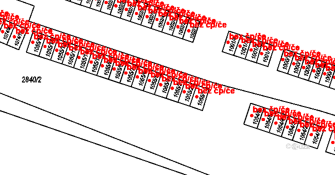 Horní Slavkov 48123072 na parcele st. 1055/4 v KÚ Horní Slavkov, Katastrální mapa