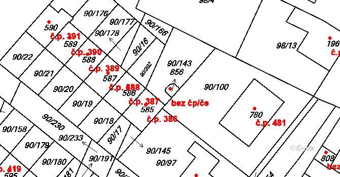 Dobroměřice 93848072 na parcele st. 856 v KÚ Dobroměřice, Katastrální mapa