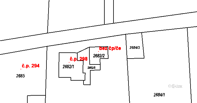 Orlová 107591073 na parcele st. 2682/2 v KÚ Horní Lutyně, Katastrální mapa