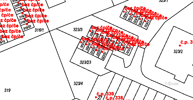 Liberec 46992073 na parcele st. 323/21 v KÚ Dolní Hanychov, Katastrální mapa