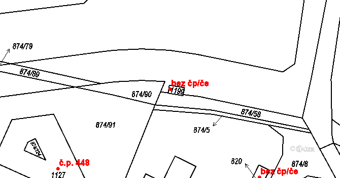 Sulice 107605074 na parcele st. 1199 v KÚ Sulice, Katastrální mapa