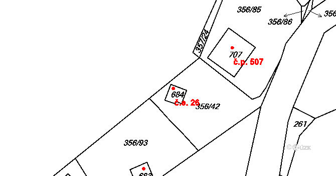 Klecánky 26, Klecany, Katastrální mapa