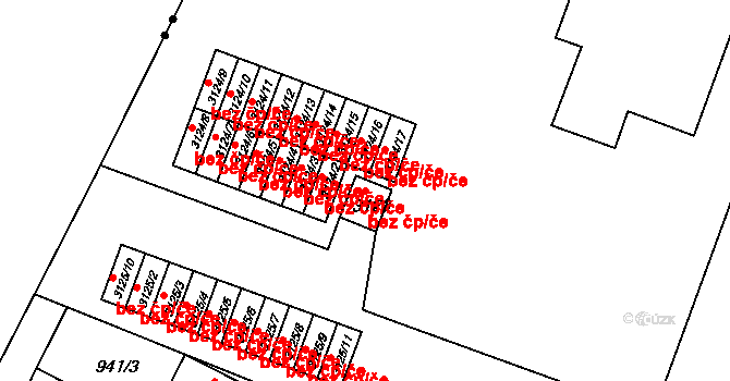Třinec 38773074 na parcele st. 3123 v KÚ Lyžbice, Katastrální mapa