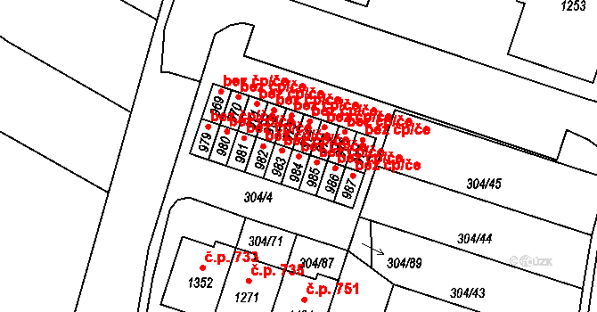 Kardašova Řečice 41040074 na parcele st. 984 v KÚ Kardašova Řečice, Katastrální mapa