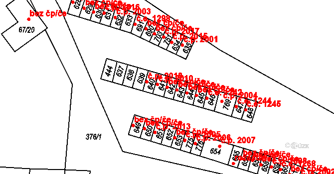 Černčice 43279074 na parcele st. 642 v KÚ Černčice u Loun, Katastrální mapa