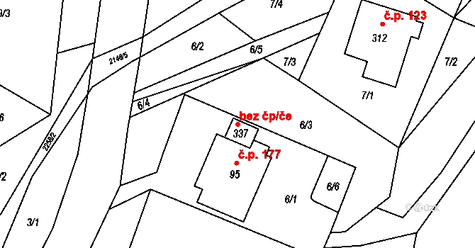 Lánov 49633074 na parcele st. 337 v KÚ Horní Lánov, Katastrální mapa