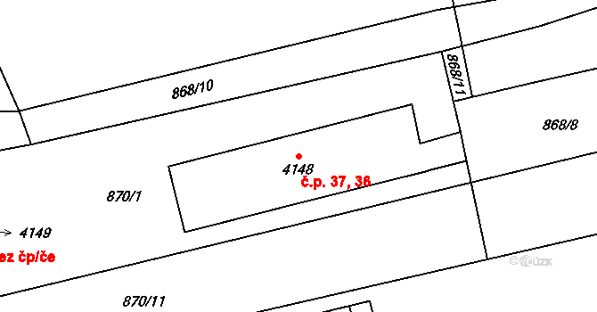 Beroun-Město 36,37, Beroun na parcele st. 4148 v KÚ Beroun, Katastrální mapa