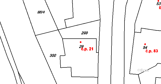 Lukavec 21, Fulnek na parcele st. 29 v KÚ Lukavec u Bílovce, Katastrální mapa