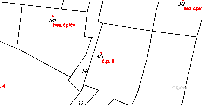 Černíkov 5, Droužetice na parcele st. 4/1 v KÚ Černíkov u Strakonic, Katastrální mapa