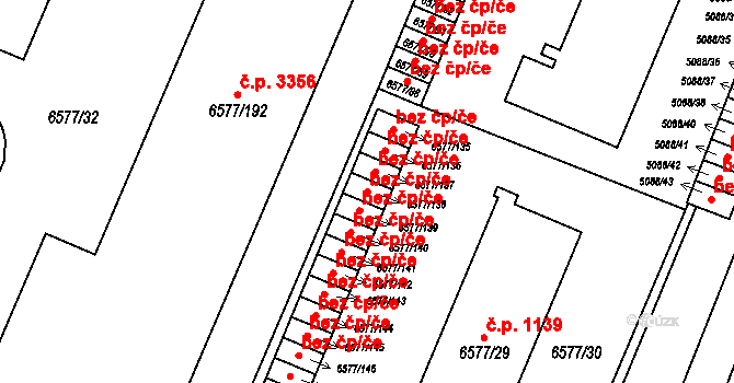 Přerov 43826075 na parcele st. 6577/138 v KÚ Přerov, Katastrální mapa