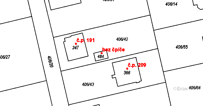 Příšovice 47147075 na parcele st. 484 v KÚ Příšovice, Katastrální mapa