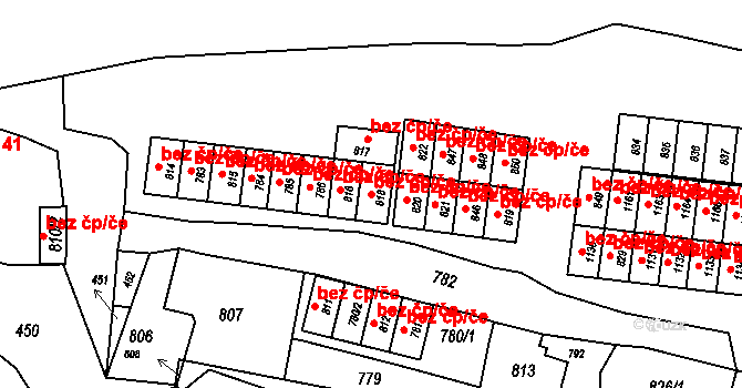 Břidličná 48727075 na parcele st. 818 v KÚ Břidličná, Katastrální mapa