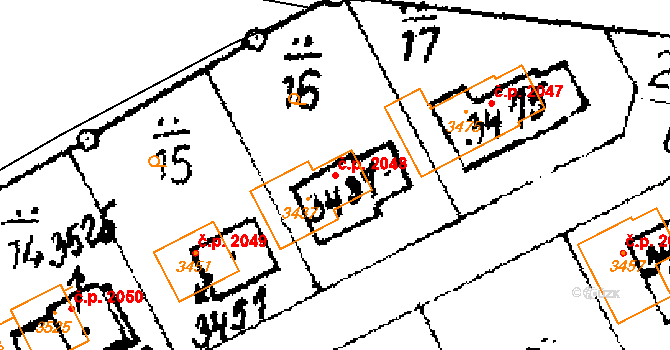 Lysá nad Labem 2048 na parcele st. 3437 v KÚ Lysá nad Labem, Katastrální mapa