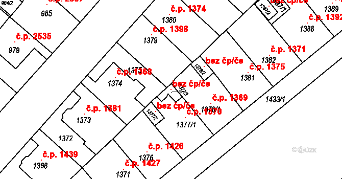 Chomutov 120506076 na parcele st. 1377/3 v KÚ Chomutov I, Katastrální mapa