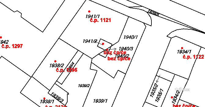 Turnov 38836076 na parcele st. 1940/2 v KÚ Turnov, Katastrální mapa