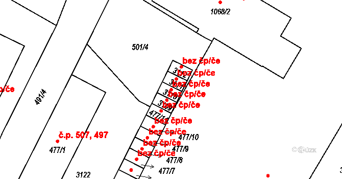 Milevsko 43163076 na parcele st. 3110 v KÚ Milevsko, Katastrální mapa