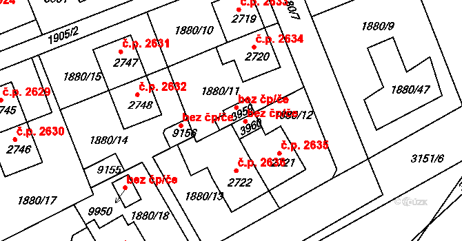 Hodonín 44795076 na parcele st. 3959 v KÚ Hodonín, Katastrální mapa