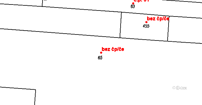 Perštejn 45084076 na parcele st. 65 v KÚ Černýš, Katastrální mapa